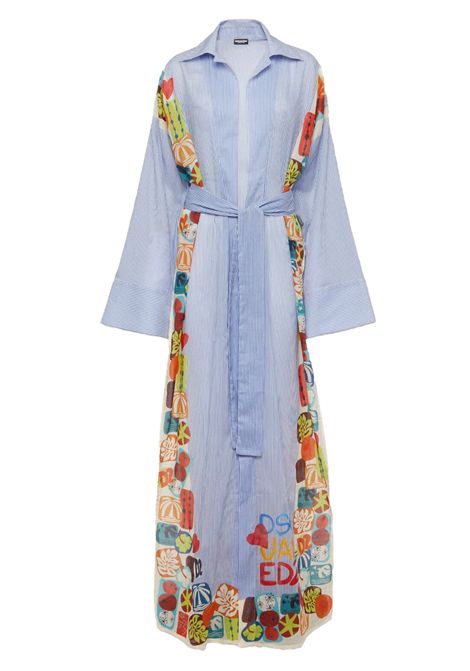 Caftano Dsquared2  Swimwear donna D6A2D5230977 multicolor camicia kimono DSQUARED2 SWIMWEAR | Caftani | D6A2D5230977